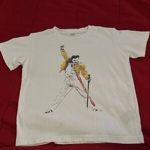 Freddie Mercury Queen Kids White Graphic T-Shirt 9/10